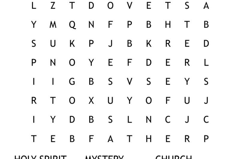 Trinity Crossword Puzzles Printable