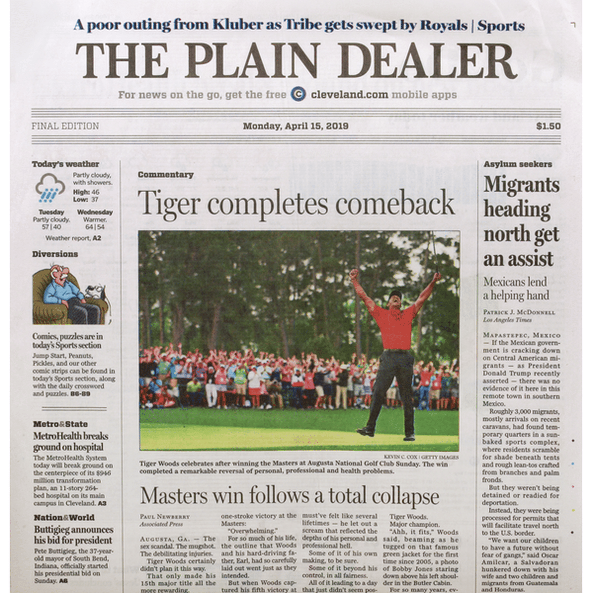 The Plain Dealer Newspaper 1 Each Delivery Or Pickup Near Me