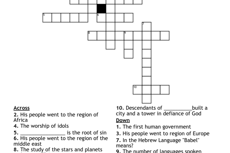 Babble Crossword Puzzle