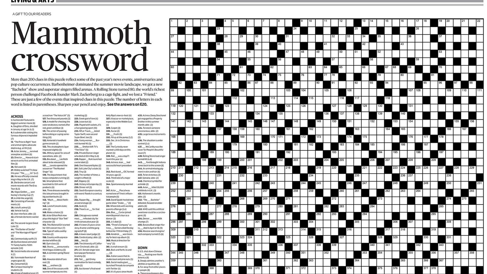 Crossword Puzzles Printable Sunday Crossword Puzzles Printable Sunday