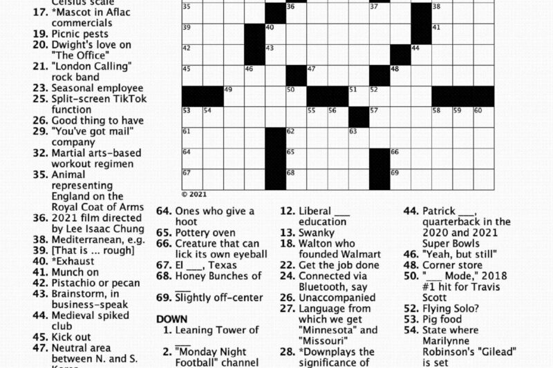 Menlo Park Monogram Crossword Puzzle Clue