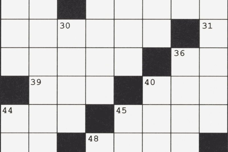 Crossword Puzzle Wsj
