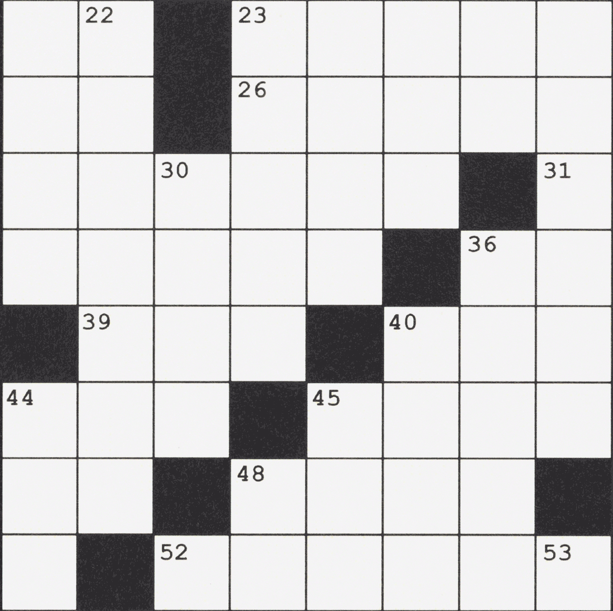 Crossword Puzzle Wsj