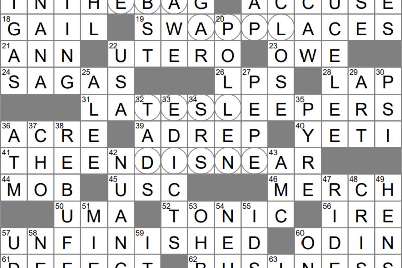 Turning Point Crossword Puzzle Clue