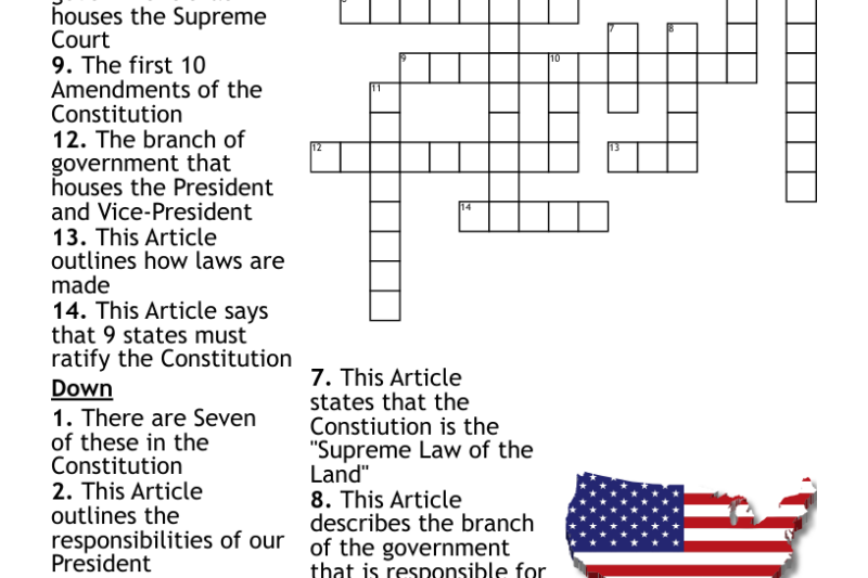 Constitution Crossword Puzzle