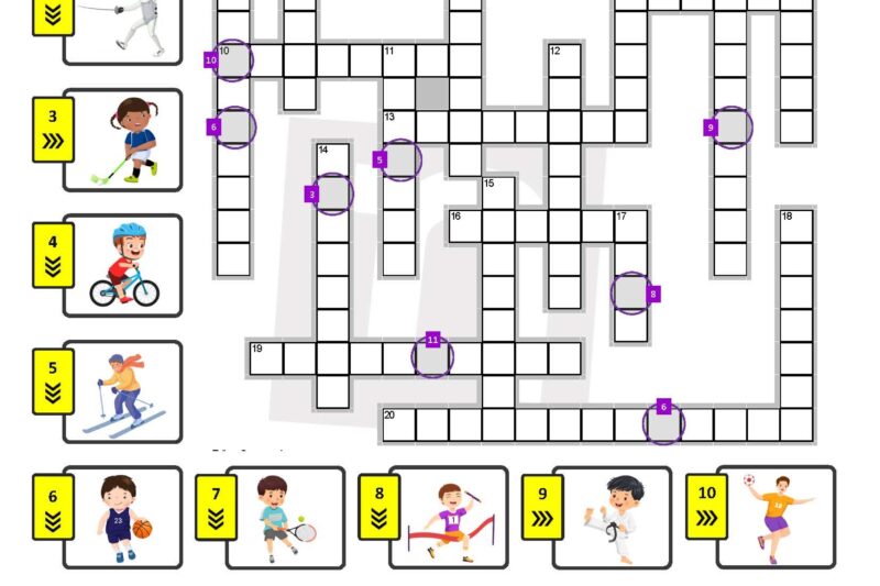 English Crossword Puzzle Worksheets