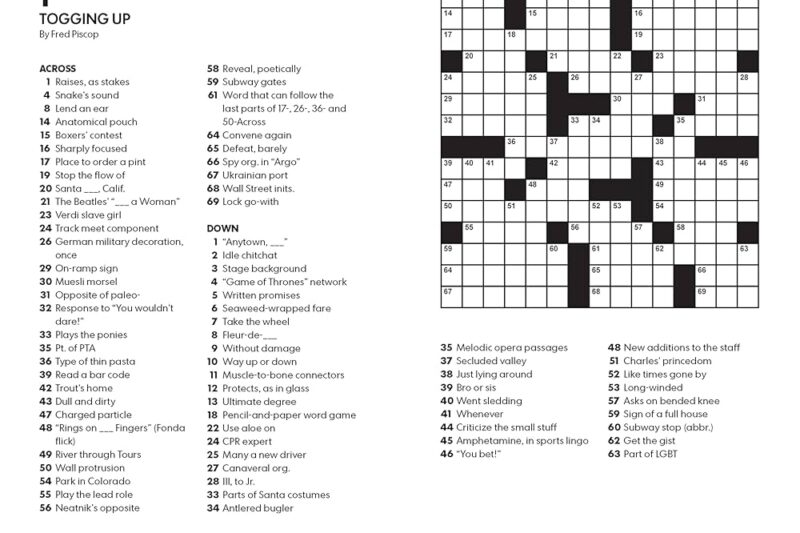 Usa Today Daily Printable Crossword Puzzles