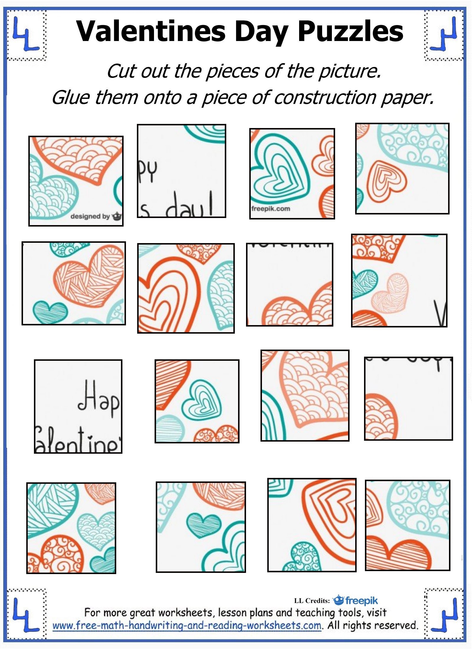 Valentine's Day Puzzles And Worksheets Valentine's Day Puzzles And Worksheets
