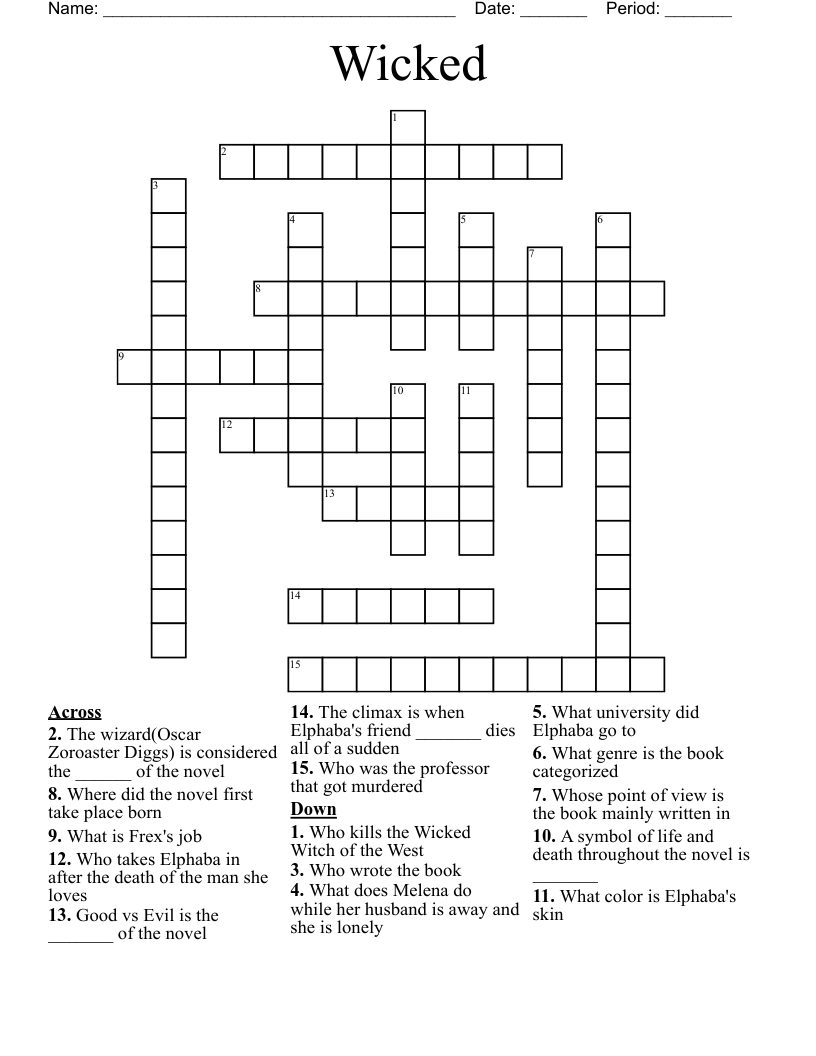 Wicked Crossword WordMint