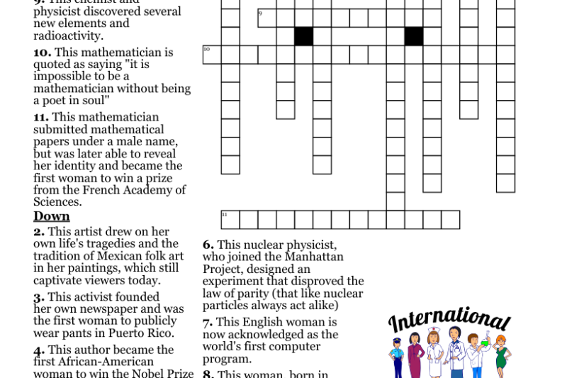 Women’s History Month Crossword Puzzle