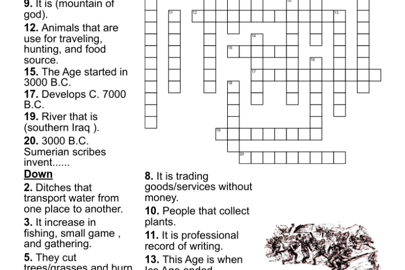 Printable History Crossword Puzzles