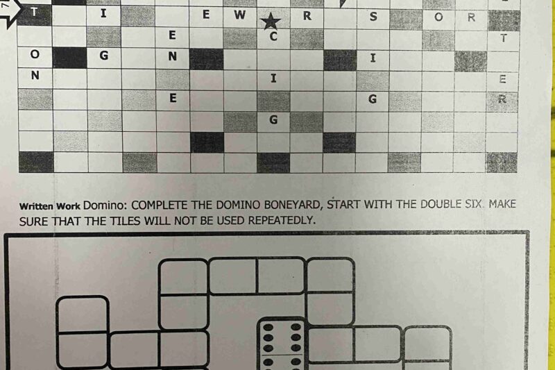 Domino Dots Crossword Puzzle Clue